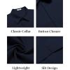 imageCOOFANDY Mens Button Down Shirts Short Sleeve Casual Shirt Summer Untucked Dress ShirtsNavy Blue