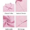 imageCOOFANDY Mens Button Down Shirts Short Sleeve Casual Shirt Summer Untucked Dress ShirtsPink