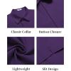 imageCOOFANDY Mens Button Down Shirts Short Sleeve Casual Shirt Summer Untucked Dress ShirtsPurple
