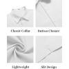 imageCOOFANDY Mens Button Down Shirts Short Sleeve Casual Shirt Summer Untucked Dress ShirtsWhite