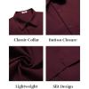 imageCOOFANDY Mens Button Down Shirts Short Sleeve Casual Shirt Summer Untucked Dress ShirtsWine Red