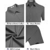 imageCOOFANDY Mens Button Down Short Sleeve Shirt Casual Cotton Summer Beach Linen Wedding Shirts with PocketDark Grey