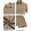 imageCOOFANDY Mens Button Down Short Sleeve Shirt Casual Cotton Summer Beach Linen Wedding Shirts with PocketDark Khaki