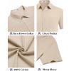 imageCOOFANDY Mens Button Down Short Sleeve Shirt Casual Cotton Summer Beach Linen Wedding Shirts with PocketKhaki