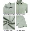 imageCOOFANDY Mens Button Down Short Sleeve Shirt Casual Cotton Summer Beach Linen Wedding Shirts with PocketMint Green
