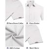 imageCOOFANDY Mens Button Down Short Sleeve Shirt Casual Cotton Summer Beach Linen Wedding Shirts with PocketWhite