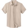 imageCOOFANDY Mens Button Down Short Sleeve Shirt Casual Dress Shirt Untucked Summer Shirts with PocketKhaki