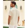 imageCOOFANDY Mens Button Down Short Sleeve Shirt Casual Shirts Summer Beach Textured Shirts with PocketBeige