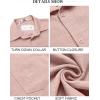 imageCOOFANDY Mens Button Down Short Sleeve Shirt Casual Shirts Summer Beach Textured Shirts with PocketChampagne Pink