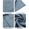 imageCOOFANDY Mens Button Down Short Sleeve Shirt Casual Shirts Summer Beach Textured Shirts with PocketDark Blue