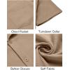 imageCOOFANDY Mens Button Down Short Sleeve Shirt Casual Shirts Summer Beach Textured Shirts with PocketLight Khaki