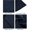 imageCOOFANDY Mens Button Down Short Sleeve Shirt Casual Shirts Summer Beach Textured Shirts with PocketNavy Blue