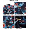 imageCOOFANDY Mens Button Down Short Sleeve Shirt Casual Shirts Summer Beach Textured Shirts with PocketNavyblue Flowers