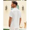 imageCOOFANDY Mens Button Down Short Sleeve Shirt Casual Shirts Summer Beach Textured Shirts with PocketWhite