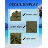 imageCOOFANDY Mens Button Down Short Sleeve Shirts Casual Cotton Shirts Summer Beach Shirt with PocketArmy Green