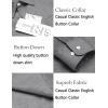 imageCOOFANDY Mens Casual Button Down Shirt Long Sleeve Linen Chambray Shirt1 Light Grey