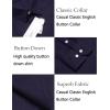 imageCOOFANDY Mens Casual Button Down Shirt Long Sleeve Linen Chambray Shirt1 Royal Blue