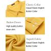 imageCOOFANDY Mens Casual Button Down Shirt Long Sleeve Linen Chambray Shirt1 Yellow