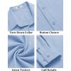 imageCOOFANDY Mens Casual Button Down Shirt Long Sleeve Untucked Chambray Shirt Wrinkle Free Dress ShirtsAngel Falls