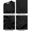 imageCOOFANDY Mens Casual Button Down Shirt Long Sleeve Untucked Chambray Shirt Wrinkle Free Dress ShirtsBlack Onyx