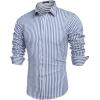 imageCOOFANDY Mens Casual Button Down Shirt Long Sleeve Untucked Chambray Shirt Wrinkle Free Dress ShirtsBlue