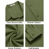 imageCOOFANDY Mens Casual Button Down Shirt Long Sleeve Untucked Chambray Shirt Wrinkle Free Dress ShirtsChive