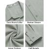 imageCOOFANDY Mens Casual Button Down Shirt Long Sleeve Untucked Chambray Shirt Wrinkle Free Dress ShirtsSage Green