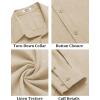 imageCOOFANDY Mens Casual Button Down Shirt Long Sleeve Untucked Chambray Shirt Wrinkle Free Dress ShirtsShortbread