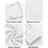 imageCOOFANDY Mens Casual Button Down Shirt Long Sleeve Untucked Chambray Shirt Wrinkle Free Dress ShirtsWhite