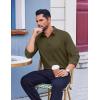 imageCOOFANDY Mens Casual Button Down Shirt Long Sleeve Wrinkle Free Shirts Stretch Dress ShirtArmy Green