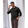 imageCOOFANDY Mens Casual Button Down Shirt Long Sleeve Wrinkle Free Shirts Stretch Dress ShirtBlack