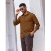 imageCOOFANDY Mens Casual Button Down Shirt Long Sleeve Wrinkle Free Shirts Stretch Dress ShirtBrown