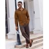 imageCOOFANDY Mens Casual Button Down Shirt Long Sleeve Wrinkle Free Shirts Stretch Dress ShirtBrown