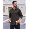 imageCOOFANDY Mens Casual Button Down Shirt Long Sleeve Wrinkle Free Shirts Stretch Dress ShirtDark Gray