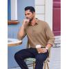 imageCOOFANDY Mens Casual Button Down Shirt Long Sleeve Wrinkle Free Shirts Stretch Dress ShirtKhaki