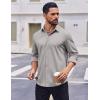 imageCOOFANDY Mens Casual Button Down Shirt Long Sleeve Wrinkle Free Shirts Stretch Dress ShirtLight Gray