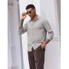 imageCOOFANDY Mens Casual Button Down Shirt Long Sleeve Wrinkle Free Shirts Stretch Dress ShirtLight Gray