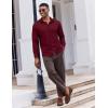 imageCOOFANDY Mens Casual Button Down Shirt Long Sleeve Wrinkle Free Shirts Stretch Dress ShirtWine Red