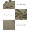 imageCOOFANDY Mens Casual Button Down Shirts Long Sleeve Untucked Shirts Regular Fit Linen ShirtArmy Green