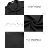 imageCOOFANDY Mens Casual Button Down Shirts Long Sleeve Untucked Shirts Regular Fit Linen ShirtBlack