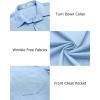 imageCOOFANDY Mens Casual Button Down Shirts Long Sleeve Untucked Shirts Regular Fit Linen ShirtBlue