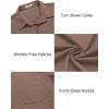 imageCOOFANDY Mens Casual Button Down Shirts Long Sleeve Untucked Shirts Regular Fit Linen ShirtBrown