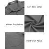 imageCOOFANDY Mens Casual Button Down Shirts Long Sleeve Untucked Shirts Regular Fit Linen ShirtDark Gray