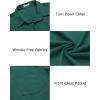 imageCOOFANDY Mens Casual Button Down Shirts Long Sleeve Untucked Shirts Regular Fit Linen ShirtDark Green