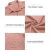 imageCOOFANDY Mens Casual Button Down Shirts Long Sleeve Untucked Shirts Regular Fit Linen ShirtPink