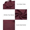 imageCOOFANDY Mens Casual Button Down Shirts Long Sleeve Untucked Shirts Regular Fit Linen ShirtRed