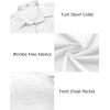 imageCOOFANDY Mens Casual Button Down Shirts Long Sleeve Untucked Shirts Regular Fit Linen ShirtWhite