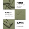imageCOOFANDY Mens Casual Button Down Shirts Long Sleeve WrinkleFree Shirt Lightweight Shirt JacketArmy Green