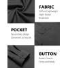 imageCOOFANDY Mens Casual Button Down Shirts Long Sleeve WrinkleFree Shirt Lightweight Shirt JacketDark Gray
