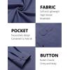 imageCOOFANDY Mens Casual Button Down Shirts Long Sleeve WrinkleFree Shirt Lightweight Shirt JacketDenim Blue